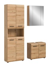 Badezimmer-Set >Ice< in artisan oak - 135x185x30cm (BxHxT)