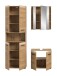 Badezimmer-Set >Ice< in artisan oak - 135x185x30cm (BxHxT)