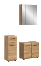 Badezimmer-Set >Ice< in artisan oak - 105x185x30cm (BxHxT)