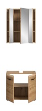 Badezimmer-Set >Ice< in artisan oak - 60x185x30cm (BxHxT)