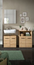 Badezimmer-Set >Ice< in artisan oak - 135x185x30cm...