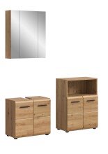 Badezimmer-Set >Ice< in artisan oak - 135x185x30cm (BxHxT)