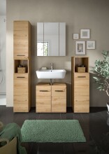 Badezimmer-Set >Ice< in artisan oak - 150x185x30cm...