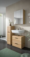 Badezimmer-Set >Ice< in artisan oak - 105x185x30cm (BxHxT)