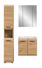 Badezimmer-Set >Ice< in artisan oak - 105x185x46cm (BxHxT)