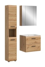 Badezimmer-Set >Ice< in artisan oak - 105x185x46cm...