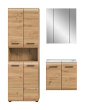 Badezimmer-Set >Ice< in artisan oak - 135x185x46cm (BxHxT)
