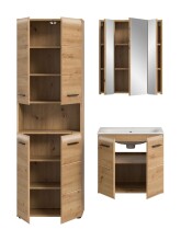Badezimmer-Set >Ice< in artisan oak - 135x185x46cm (BxHxT)