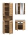 Badezimmer-Set >Ice< in artisan oak - 135x185x46cm (BxHxT)
