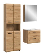 Badezimmer-Set >Ice< in artisan oak - 135x185x46cm (BxHxT)