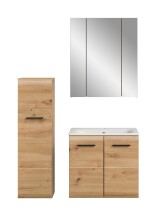 Badezimmer-Set >Ice< in artisan oak - 105x185x46cm (BxHxT)