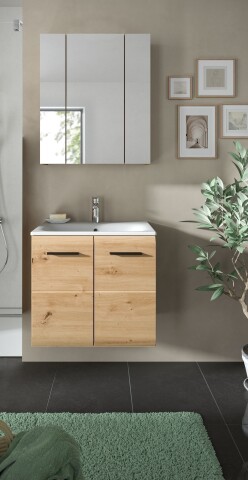 Badezimmer-Set >Ice< in artisan oak - 60x185x46cm (BxHxT)
