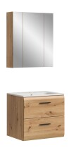 Badezimmer-Set >Ice< in artisan oak - 60x185x46cm (BxHxT)
