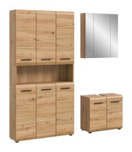Badezimmer-Set >Ice< in artisan oak - 165x185x46cm (BxHxT)