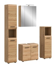 Badezimmer-Set >Ice< in artisan oak - 150x185x46cm (BxHxT)
