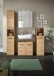 Badezimmer-Set >Ice< in artisan oak - 150x185x46cm (BxHxT)