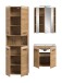 Badezimmer-Set >Ice< in artisan oak - 135x185x46cm (BxHxT)