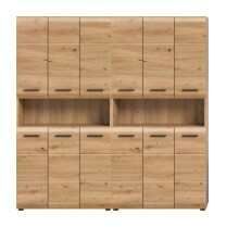 Badezimmer-Set >Ice< in artisan oak - 180x185x30cm (BxHxT)