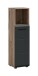 Hochschrank >Ice< in Nox Oak / Schwarz - 30x110x30cm (BxHxT)