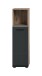Hochschrank >Ice< in Nox Oak / Schwarz - 30x110x30cm (BxHxT)