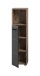 Hochschrank >Ice< in Nox Oak / Schwarz - 30x110x30cm (BxHxT)