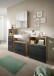 Hochschrank >Ice< in Nox Oak / Schwarz - 30x110x30cm (BxHxT)