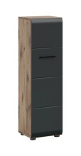 Stauraumschrank >Ice< in Nox Oak / Schwarz -...