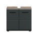 Waschbeckenunterschrank >Ice< in Nox Oak / Schwarz - 60x54x30cm (BxHxT)