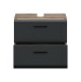 Waschbeckenunterschrank >Ice< in Nox Oak / Schwarz - 60x54x60cm (BxHxT)