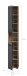 Hochschrank >Ice< in Nox Oak / Schwarz - 30x185x30cm (BxHxT)