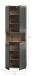 Hochschrank >Ice< in Nox Oak / Schwarz - 60x185x30cm (BxHxT)