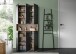 Stauraumschrank >Ice< in Nox Oak / Schwarz - 90x185x30cm (BxHxT)