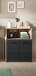 Hochschrank >Ice< in Nox Oak / Schwarz - 60x80x30cm (BxHxT)