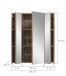 Badezimmerspiegelschrank >Ice< in Nox Oak / Schwarz - 60x70x18cm (BxHxT)
