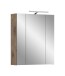 Badezimmerspiegelschrank >Ice< in Nox Oak / Schwarz - 60x70x18cm (BxHxT)
