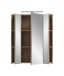 Badezimmerspiegelschrank >Ice< in Nox Oak / Schwarz - 60x70x18cm (BxHxT)