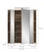 Badezimmerspiegelschrank >Ice< in Nox Oak / Schwarz - 60x70x18cm (BxHxT)