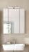 Badezimmerspiegelschrank >Ice< in Nox Oak / Schwarz - 60x70x18cm (BxHxT)