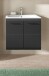 Waschtisch-Set >Ice< in Nox Oak / Schwarz - 60x55x46cm (BxHxT)