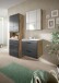 Waschtisch-Set >Ice< in Nox Oak / Schwarz - 60x55x46cm (BxHxT)