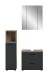 Badezimmer-Set >Ice< in Nox Oak / Schwarz - 105x185x30cm (BxHxT)