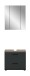 Badezimmer-Set >Ice< in Nox Oak / Schwarz - 60x185x30cm (BxHxT)