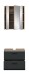 Badezimmer-Set >Ice< in Nox Oak / Schwarz - 60x185x30cm (BxHxT)