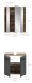 Badezimmer-Set >Ice< in Nox Oak / Schwarz - 60x185x30cm (BxHxT)