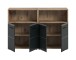 Badezimmer-Set >Ice< in Nox Oak / Schwarz - 120x80x30cm (BxHxT)