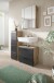 Badezimmer-Set >Ice< in Nox Oak / Schwarz - 105x185x30cm (BxHxT)