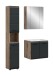 Badezimmer-Set >Ice< in Nox Oak / Schwarz - 105x185x46cm (BxHxT)