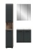 Badezimmer-Set >Ice< in Nox Oak / Schwarz - 105x185x46cm (BxHxT)
