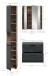 Badezimmer-Set >Ice< in Nox Oak / Schwarz - 105x185x46cm (BxHxT)
