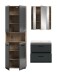 Badezimmer-Set >Ice< in Nox Oak / Schwarz - 135x185x46cm (BxHxT)